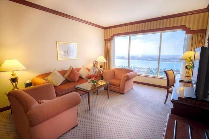 Elegant hotel suite in Corniche Hotel Abu Dhabi for intimate meetings and gatherings.
