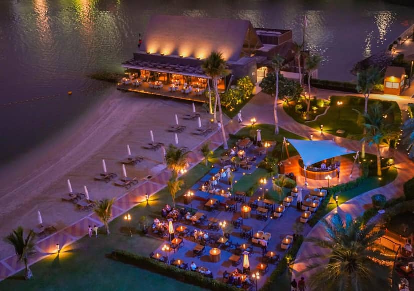 Café Columbia at Beach Rotana: elegant beachside venue for meetings and events.