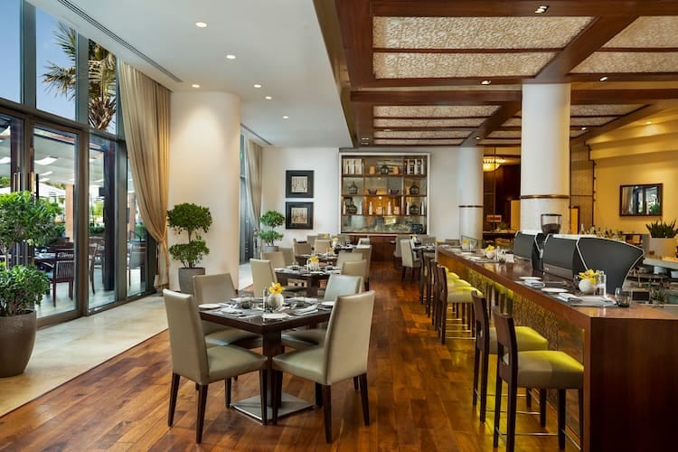 Essence Restaurant at Beach Rotana, an elegant venue for events and meetings.