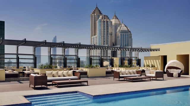 Rooftop Terrace at Southern Sun Abu Dhabi with lounge seating and skyline views for elegant events.
