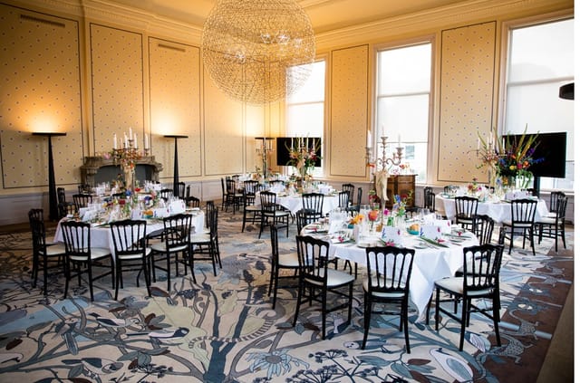 Elegant Blue Star Room with modern decor, perfect for corporate or social events.