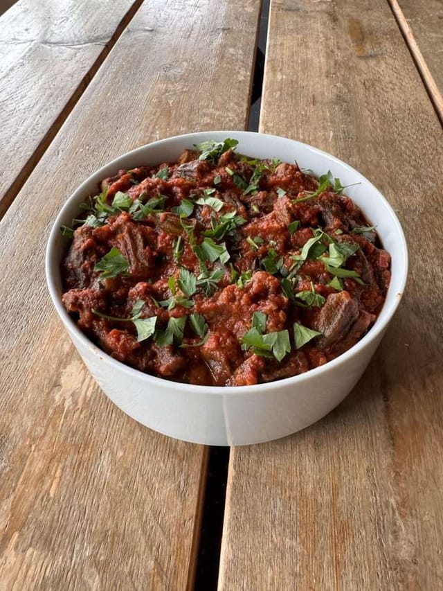 BBQ dish with vibrant colors for event catering at Hummus & Habibis.