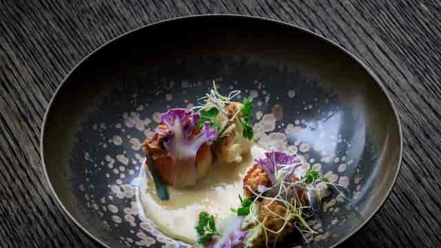 Elegant plated dish at Daalder Culinair, perfect for high-end dining events.