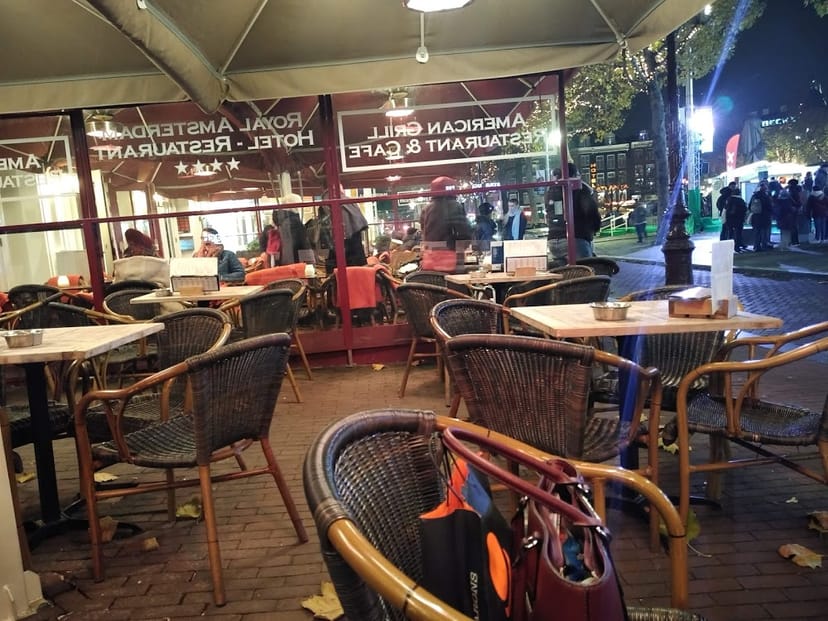 Cozy outdoor dining patio at The Old Bell for casual events and gatherings.