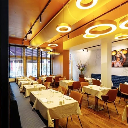Private dining room in Senses Restaurant Amsterdam, suitable for intimate dinners and events.