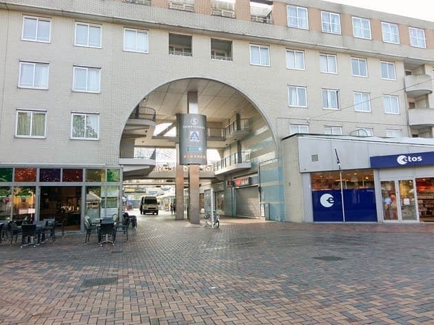 Cultural Venue in Amsterdamse Poort with covered archway for versatile outdoor events.