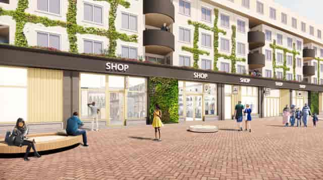 Vibrant retail plaza in Amsterdamse Poort, ideal for community events and markets.