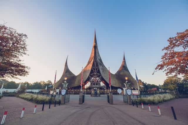 Efteling Theme Park Auditorium, a unique tent-like venue for weddings and events.