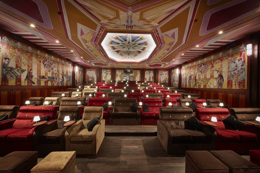 Stylish event space in Koninklijk Theater Tuschinski, ideal for corporate and luxury gatherings.