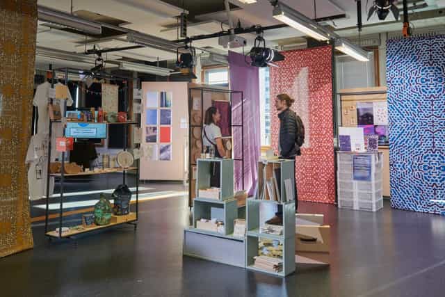 Creative event space at Willem de Kooning Academie, promoting networking and innovation.
