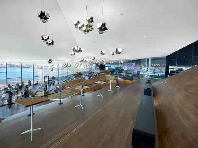 Modern IJ Lounge at Eye Film Museum, perfect venue for meetings and conferences.