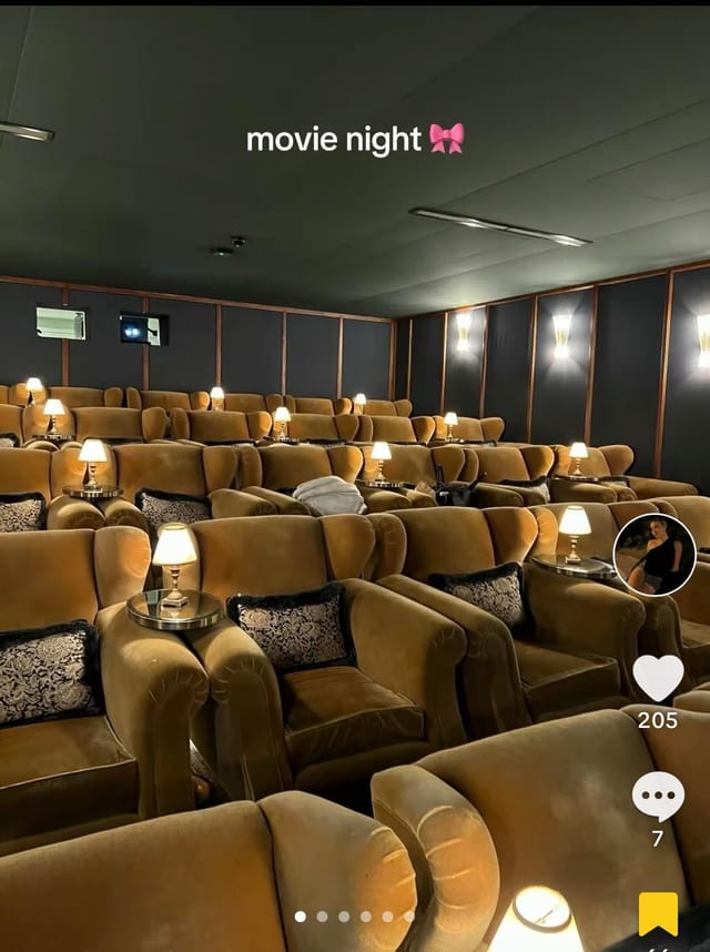 Luxurious private screening room at Soho House Amsterdam, perfect for corporate events and film premieres.