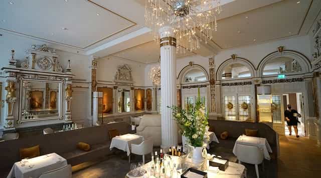 Elegant restaurant in Anantara Grand Hotel Krasnapolsky, ideal for upscale events and intimate gatherings.
