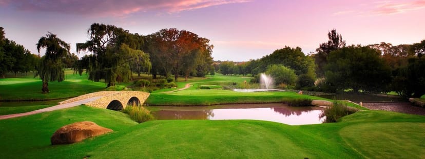 Bryanston Country Club golf course with lush greenery, ideal for corporate events.