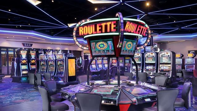 Executive Boardroom at The Maslow Time Square with roulette table, ideal for events and retreats