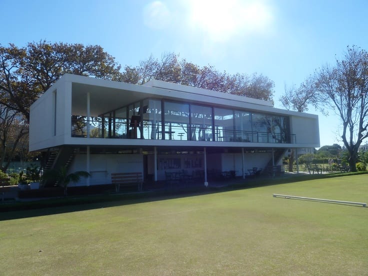 Modern glass-fronted Sports Pavilion at Kelvin Grove for events and workshops.