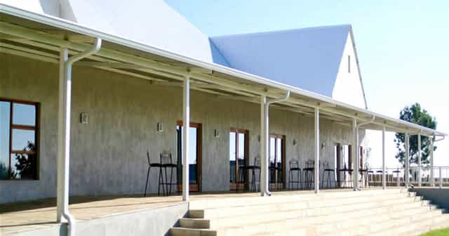 Dinaledi Hall outdoor event space with modern rustic design for retreats and gatherings.