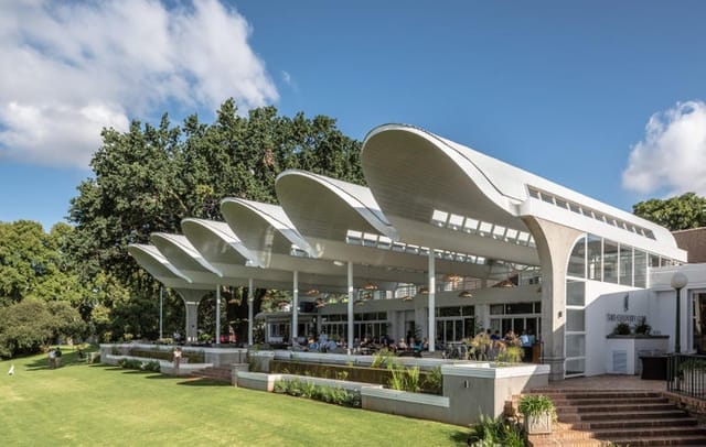 Rainbow Room venue at The Country Club Johannesburg with flowing canopies for events.