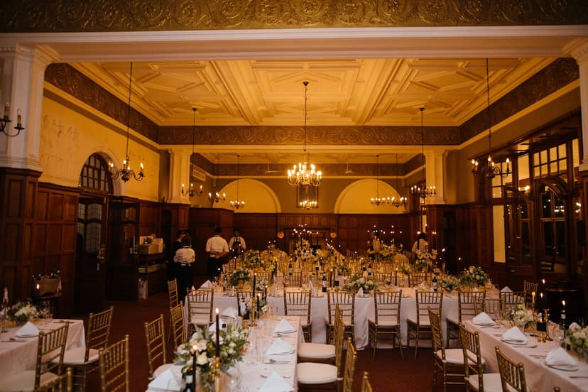 Elegant Large Venue Hall at The Glen Club, perfect for weddings and upscale events.