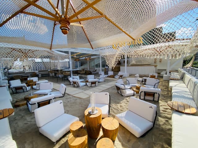Stylish Rooftop Deck in Play Braamfontein, ideal for summer events and gatherings.