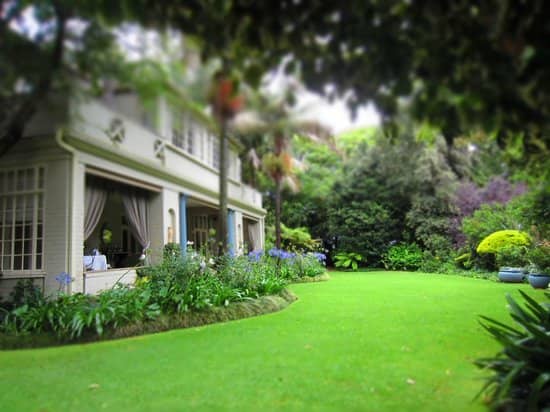 Beautifully landscaped garden setting for outdoor weddings and events in Houghton Terrace.