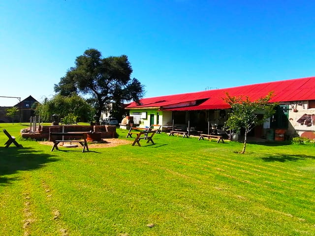 Outdoor seating area at Tweefontein Melkery, perfect for events and gatherings.