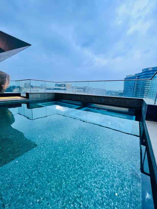 Rooftop terrace with sleek pool at Sankara Hotel Nairobi for networking events.