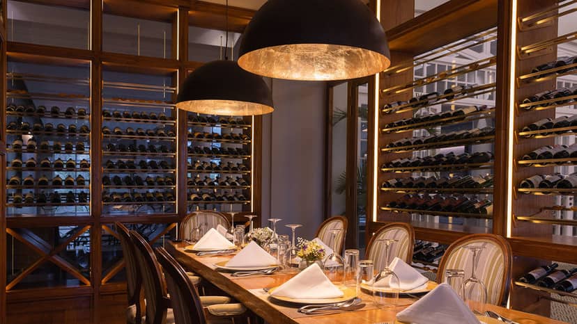 Elegant board room in Hemingways Nairobi, ideal for corporate dinners and client meetings.
