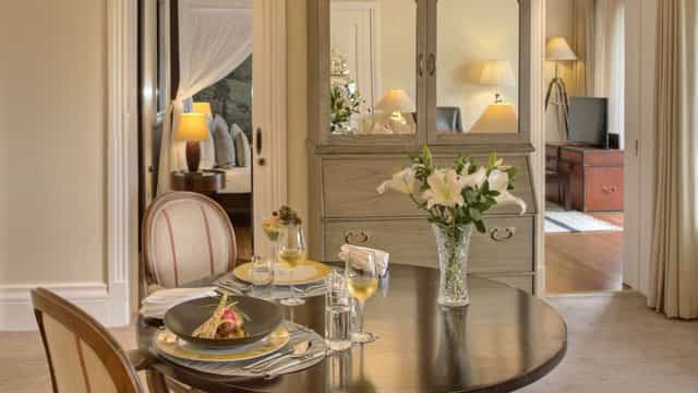 Board Room at Hemingways Nairobi, elegant dining setup for intimate meetings and events.