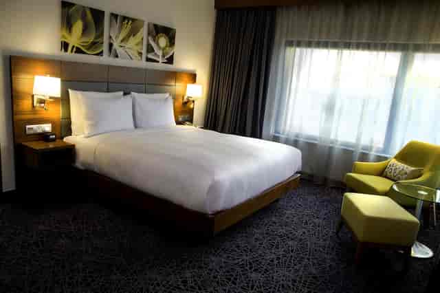 Meeting Room at Hilton Garden Inn Nairobi Airport with king bed, ideal for conferences and events.