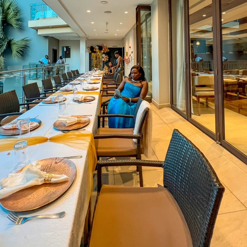 Garden Restaurant in Hillpark Hotel - elegant dining setup for events, ideal for gatherings.