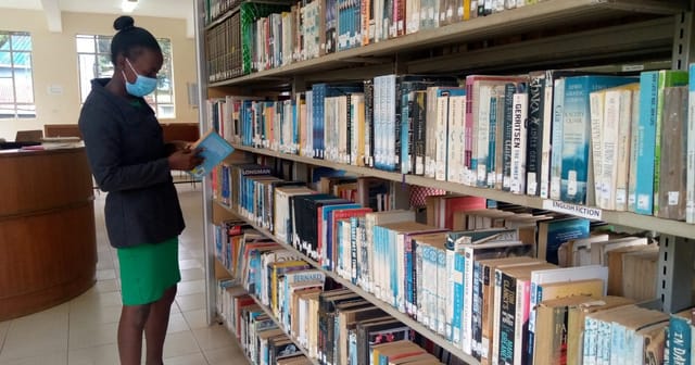 Cozy reading area in Kenya National Library, perfect for meetings and workshops.