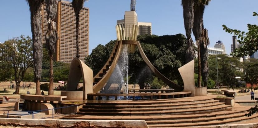 General Galleries in Uhuru Gardens: modern venue with fountain for events and gatherings.