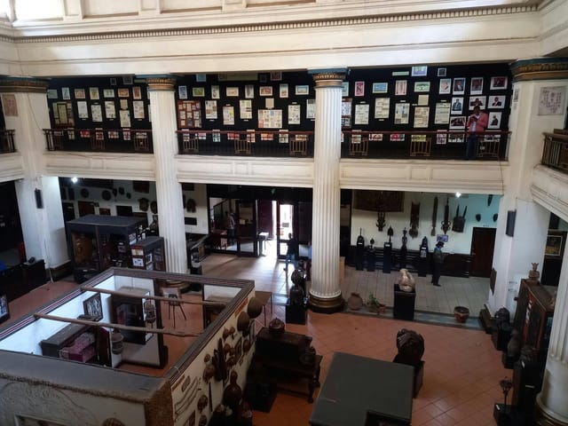 Spacious Kenya National Archives Search Room, ideal for events and meetings with cultural displays.