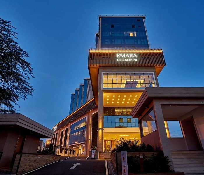 Rooftop bar at Emara Ole Sereni Hotel, ideal for corporate events and social gatherings.