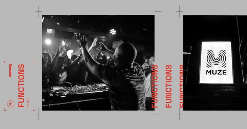 Energetic MUZE nightclub DJ night event with vibrant atmosphere and live performance.