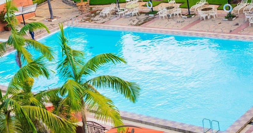 Outdoor pool at Utalii Hotel, ideal for summer events and networking receptions.