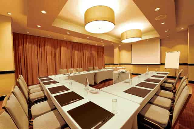 Meeting room at Dinar, Southern Sun Rosebank with U-shaped seating for corporate events.