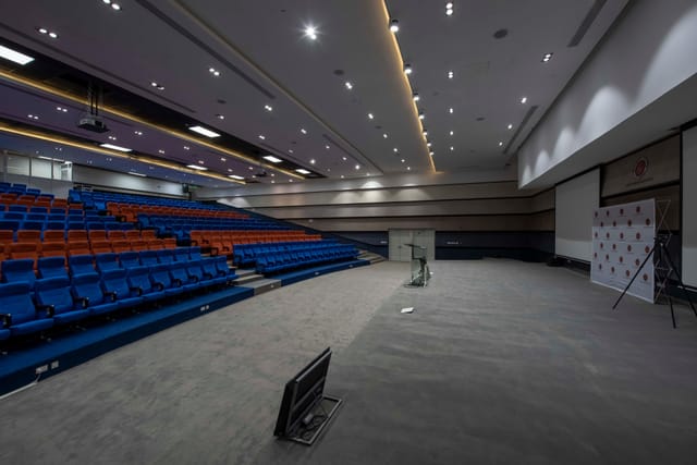 Amphitheatre in Nairobi Museums with tiered seating, perfect for meetings and events.