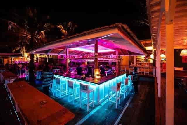 Vibrant dance club bar with colorful lighting for evening events and parties in Rivonia.