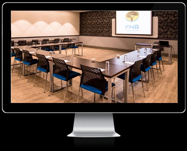 U-shaped meeting room at FNB Conference Centre for professional events and collaborations.