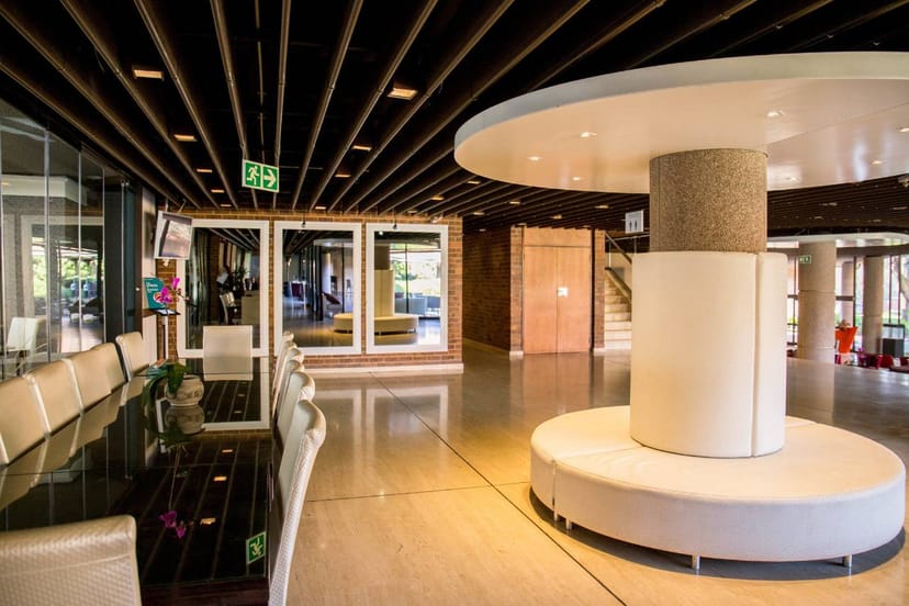 Modern boardroom at FNB Conference Centre, ideal for corporate meetings and networking.