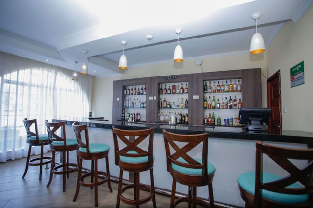 Multi-Purpose Hall bar at KCB Leadership Centre for networking and events.