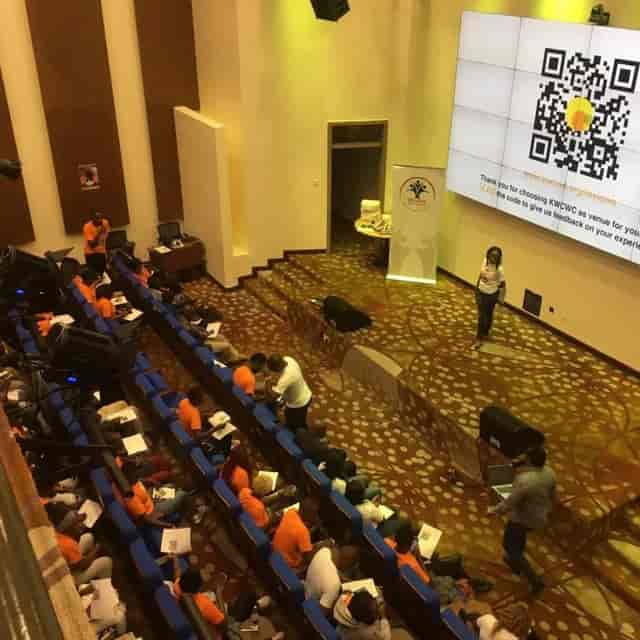 Conference Hall at KWS Training Institute, set for an interactive presentation event.