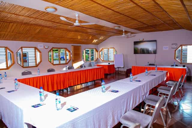 Conference Room at Siaya County Club, U-shaped layout, perfect for meetings and brainstorming.