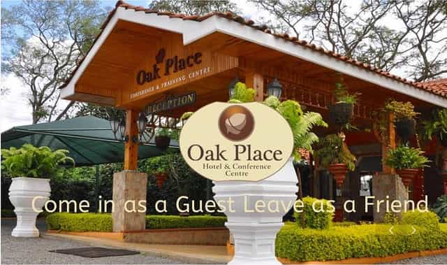 "Welcoming entrance of Garden View Restaurant at Oak Place Hotel for events and meetings."