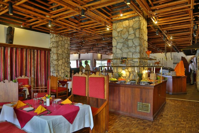 Vibrant restaurant at Taita Hills Safari Resort, perfect for upscale corporate events and gatherings.