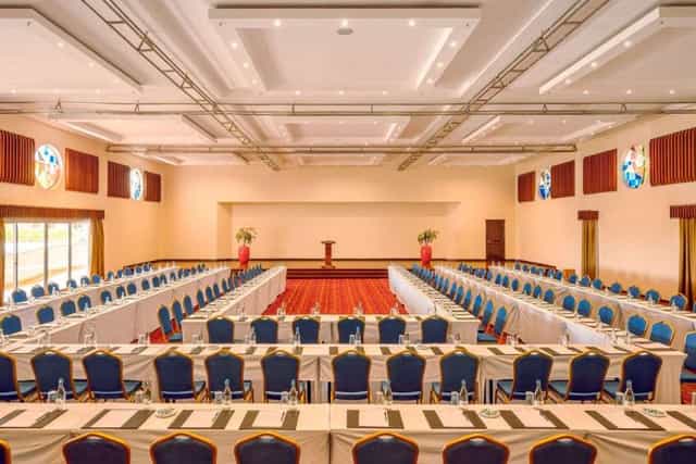 Almasi Ballroom at Mövenpick Nairobi, elegant theater-style setup for conferences and meetings.