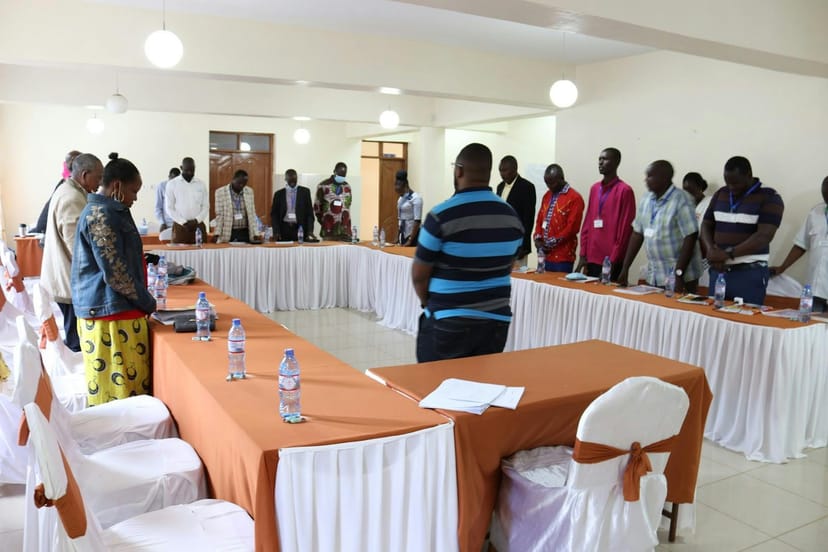 Conference room with U-shaped setup at Cheptebo Centre for collaboration and networking.
