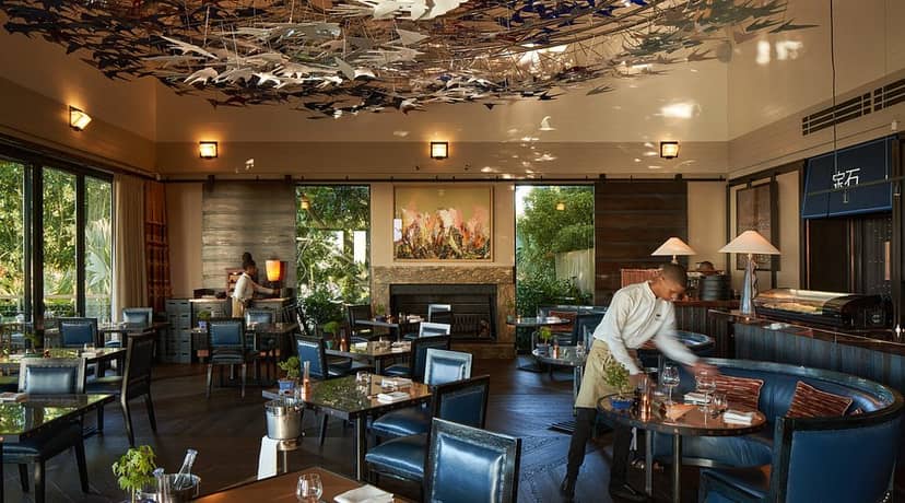 Sophisticated dining space at Hōseki, ideal for intimate gatherings and business meetings.
